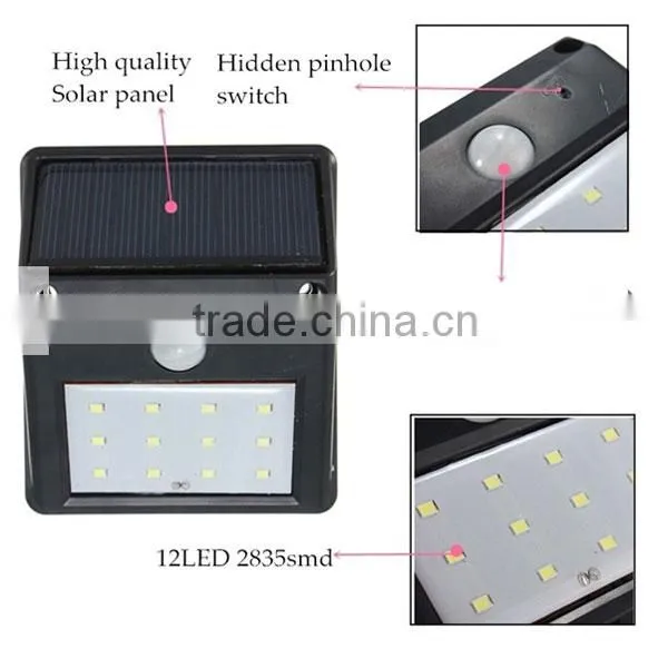 Free Sample Solar Motion Sensor Light Outdoor Waterproof Light Outdoor Garden Security Wall Light photo-6
