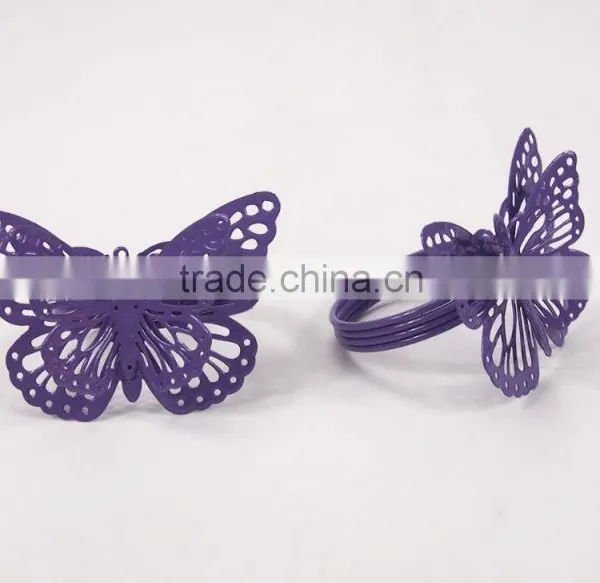 2016 New Butterfly Paper Wedding Party Napkin Ring Serviette Table Decor photo-6