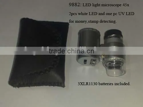 PORTABLE MICROSCOPE WITH LED LIGHT, UV AND FLASHLIGHT photo-2