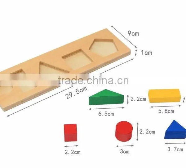 Montessori Materials Wooden Toys Learning Geometric Composition Decomposition Plate Puzzle Baby Early Learning Toys photo-3