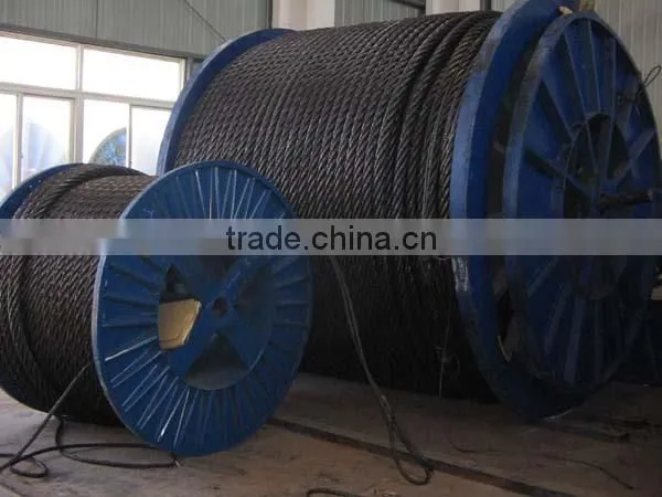 China Ungalvanized Steel Wire Rope 6x24+FC