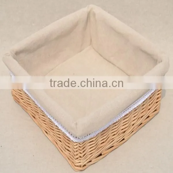 2014 New Design Natural Wicker Basket Liners With Handles