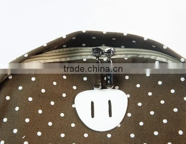 Store More Beautiful Cartoon Print Polka Dot Canvas Casual Daypacks Rucksack photo-6