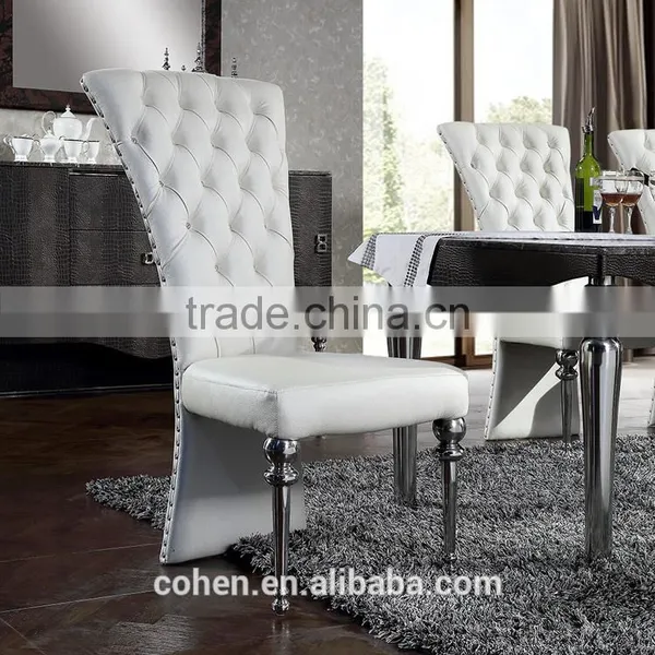 Unique Design Armless Dinning Room Furniture Calabash Stainless Steel Legs Dinning Chair photo-4