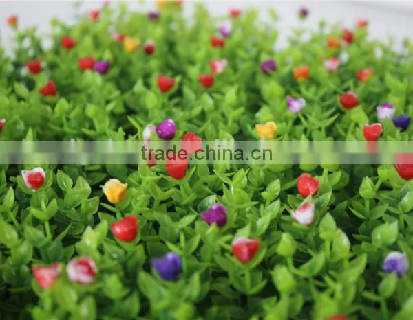 Colorful Artificail Eucalyptus Grass Mat Green Foliage Plants With Flowers photo-5