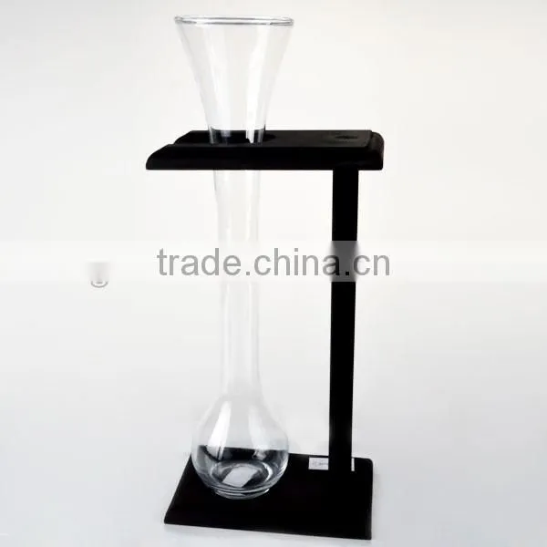 Bar Use Country Yard Beer Glass in Wooden Holder photo-2