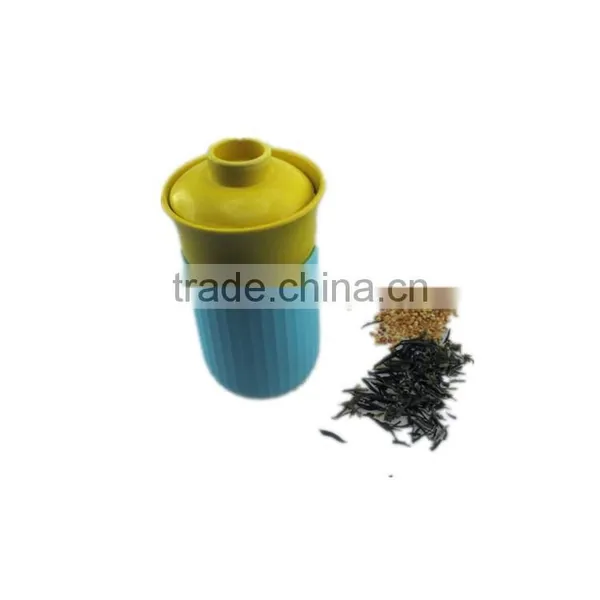 Disposable High Quality Bamboo Fiber Cup With Silicon Sleeve and Bamboo Lid photo-3