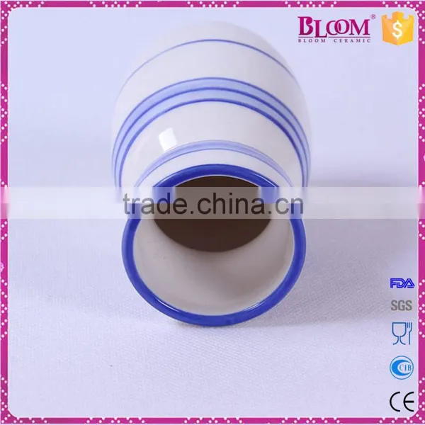 White Small Ceramic Milk Bottle Unique Shape Vases photo-2