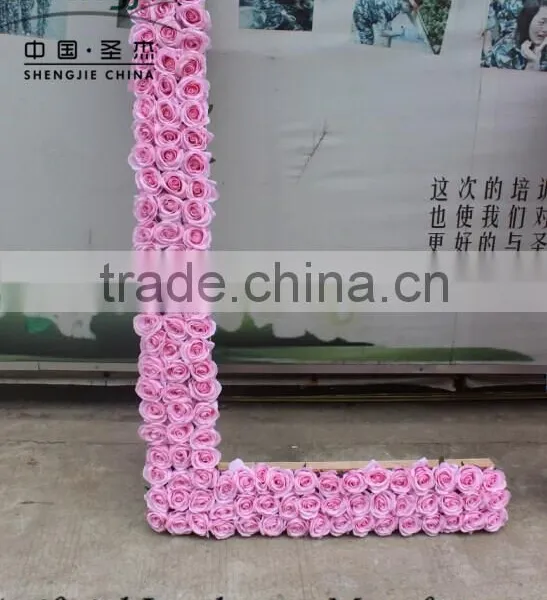 LOVE Style Artificial Flower Wall,rose Flower Wall for Wedding photo-3