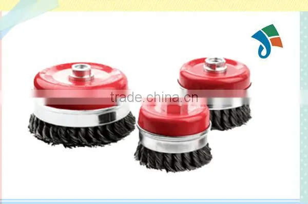 Twisted Knot Steel Wire Cup Brush for Welding Scar Removal photo-2