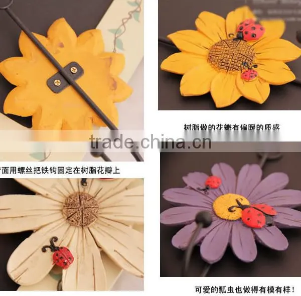 Creative Resin Wall Hook Home Decorative Wall Hook Flowers Wall Hook photo-2