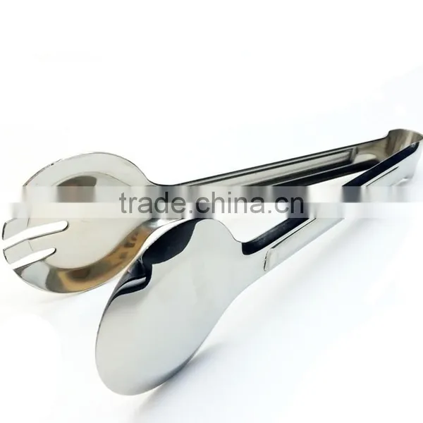 Heat Resistant Kitchen Accessories 9'' Stainless Steel Barbecue BBQ Clip, Food Tong, Salad Tongs photo-6