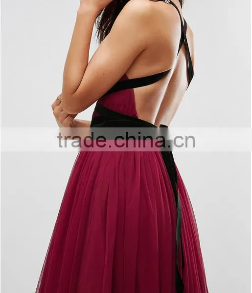 Guangzhou Latest Cheap Clothing Cross Back Maxi Dress Sexy Good Night Photos photo-3