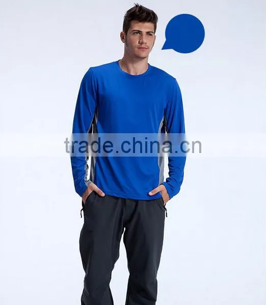 Brief Figuring Style 100% Polyester Casual Mens Long Sleeve t Shirt Sport t Shirt photo-2