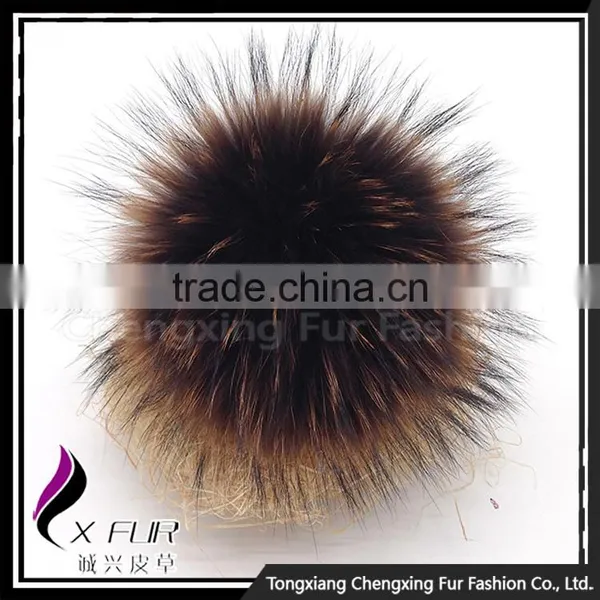 CX-R-50 2017 New Fashion Raccoon Fur Ball Keychain photo-3