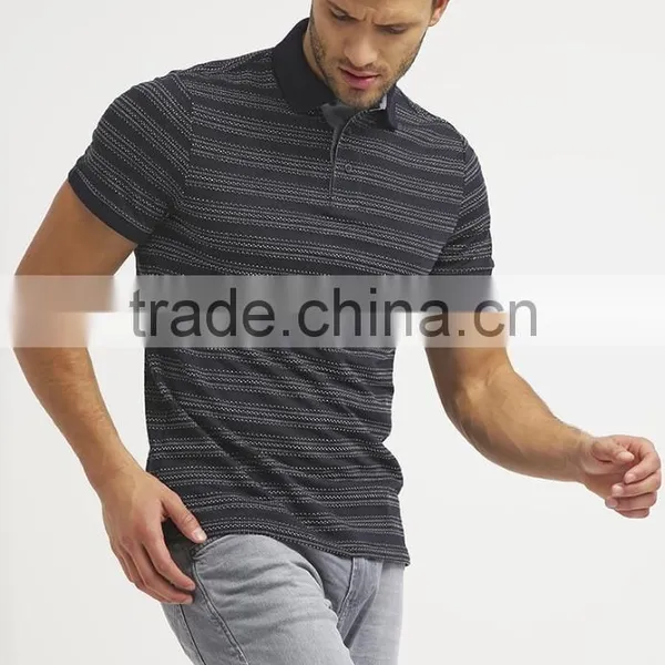 MGOO Summer Fashion Men Striped Polo Shirts 100% Cotton Short Sleeve Slim Fit Polo Shirt photo-2