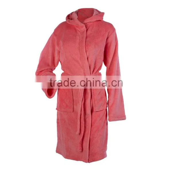 100% Cotton Terry Hooded Bathrobe for Women photo-3