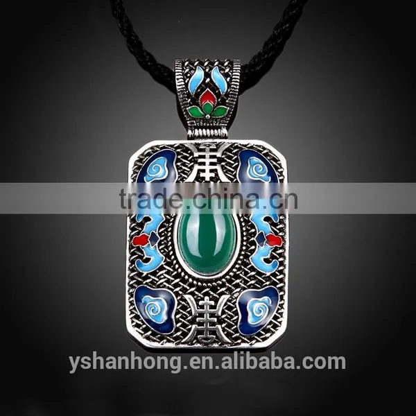 Bohemia Necklace Fashion Chinese Ancient Silver Pendant Wholesale photo-3