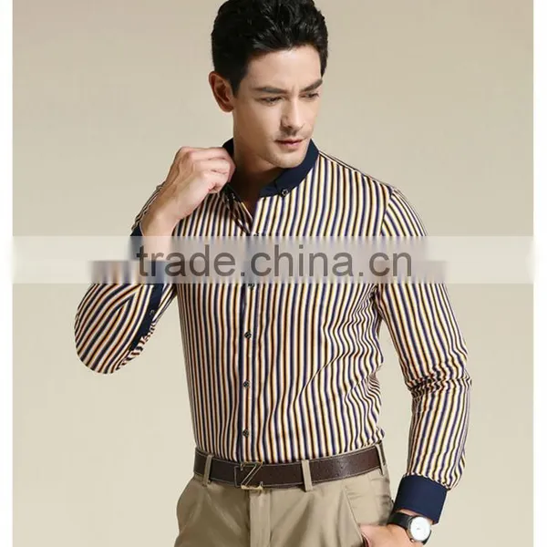 2017 Latest Fashionable Mens Stripe Shirt photo-3