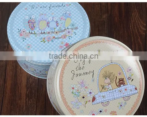 REDHILL Shallow Round Tin Cans Small Round Metal Container Tin photo-5