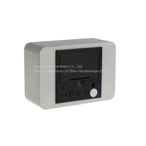 Cheap Promotion Luminous Digital Square Wooden Clock photo-2