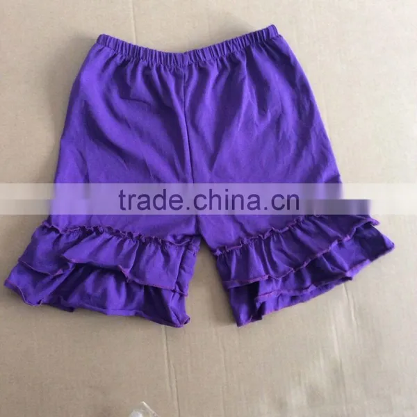 New Design Girl Ruffle Shorts Summer Boutique Shorts Toddler Cotton Children Casual Short Pants