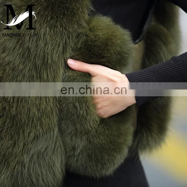 2016 New Genuine Real Fox Fur Vest Women's Fox Fur Coat Natural Fur Fox Vest photo-6