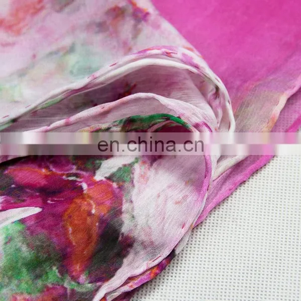 2015fashion Style Newest High Quality Silk Crepe Georgette Digital Printing Scarfs(SP859L) photo-5