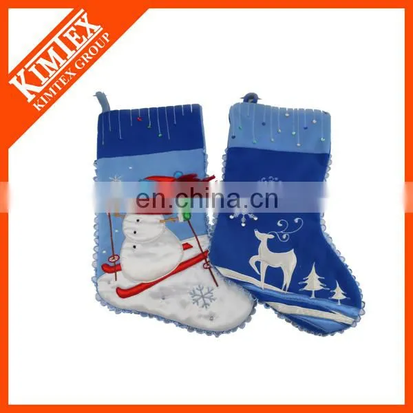 2015 Good Quality Wholesale Unique Blue Santa Christmas Stockings photo-2