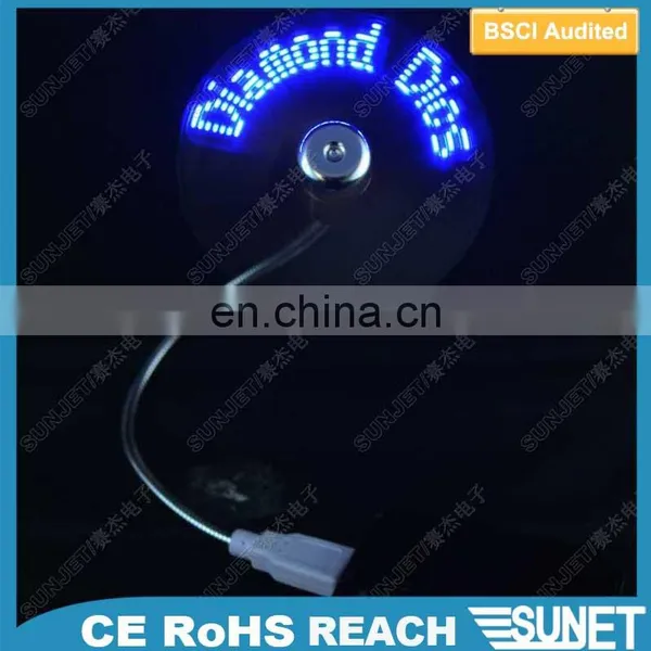 New Promotion Gift Novelty Items Usb Mini Cooling LED Message Fans photo-3