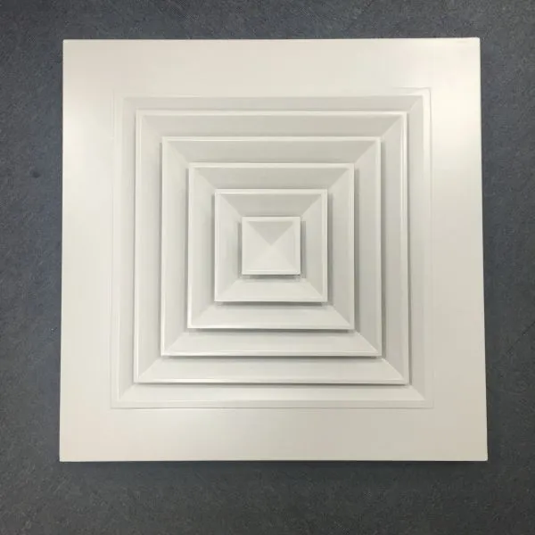 Air Ventilation Square Ceiling 4 Way Direction Vent Louver Supply Air Diffuser