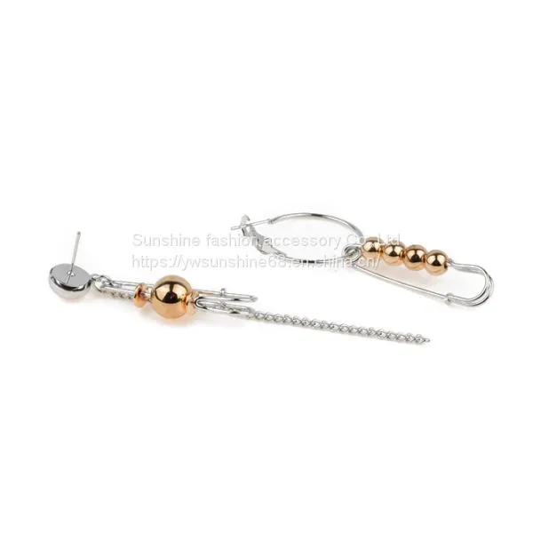 Dangle Drop E06-26305 Crystal Hoop Earrings Cubic Zirconia Drop Earrings E06-26305 photo-2