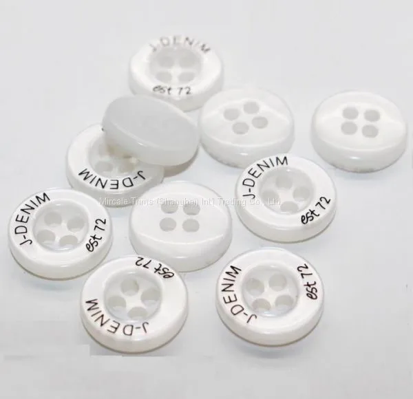2 Tones Logo Sewing Button