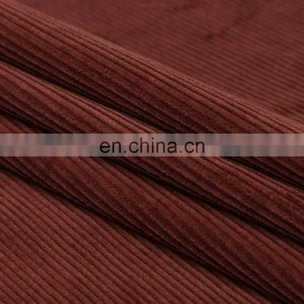 Good Drapery Solid Dyed 100% Polyester 6 Wale Corduroy Fabric for Jacket/pillow/trousers photo-6
