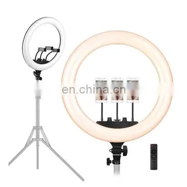 Dimmable 18'' LED Selfie Ring Light Photography Lighting 2.1M Tripod Stand Video Live LED Selfie Ring Lamp With Tripod photo-2