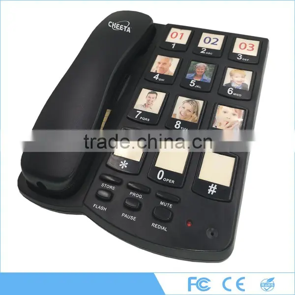 Easy Use Senior People Big Button Phone With Photo