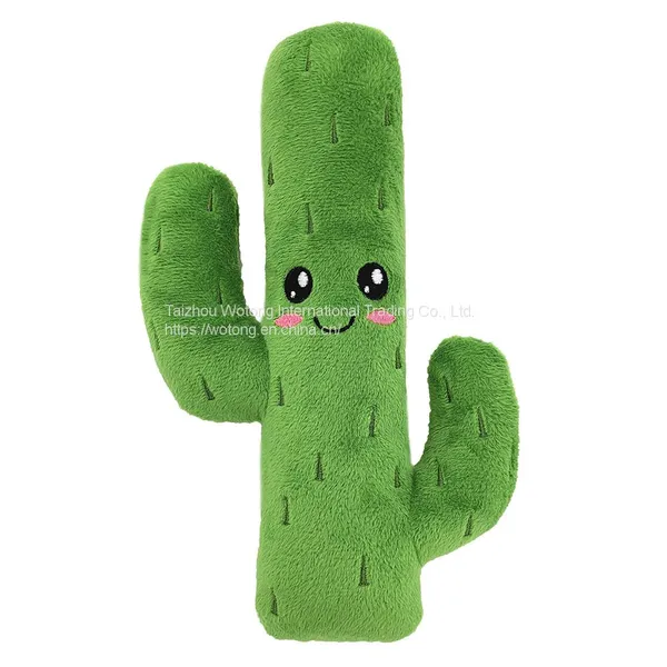 Squeaky Plush Dog Toy Interactive Funny Cactus Puppy Pet Dog Toys