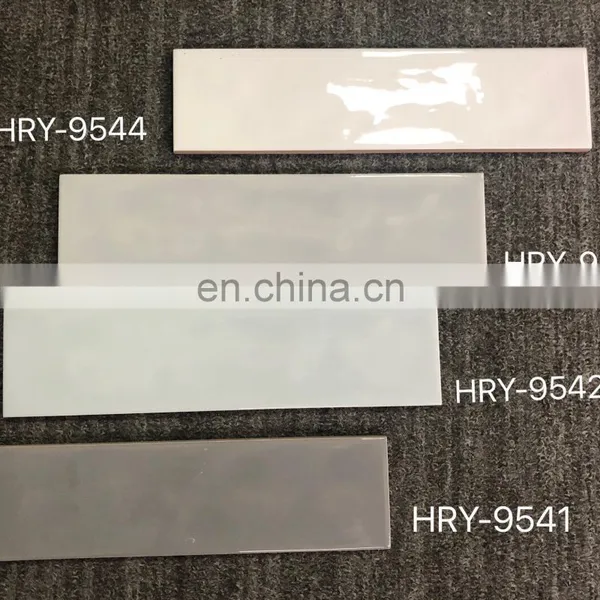 Wavy Glossy Surface Handmade 75x300mm White Bathroom Dining Room Subway Tile Ceramic Wall Tile