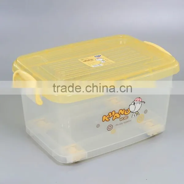 Multifunction Transparent Plastic Storage Box With Wheels and Lid photo-3