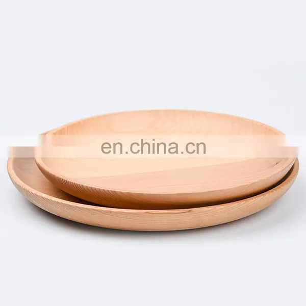 Best Selling Japanese-style Wooden Tray Thick Fir Wood Tableware Serving Plate Wooden Food Dish for Restaurant photo-4