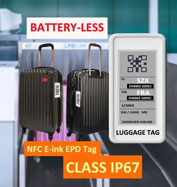 Waterproof Eink Epaper IP67 NFC Batteryless EPD Tag Digital Shelf Label photo-4