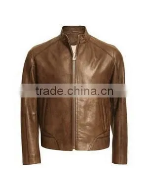 Leather Jacket in Dark Brown Color