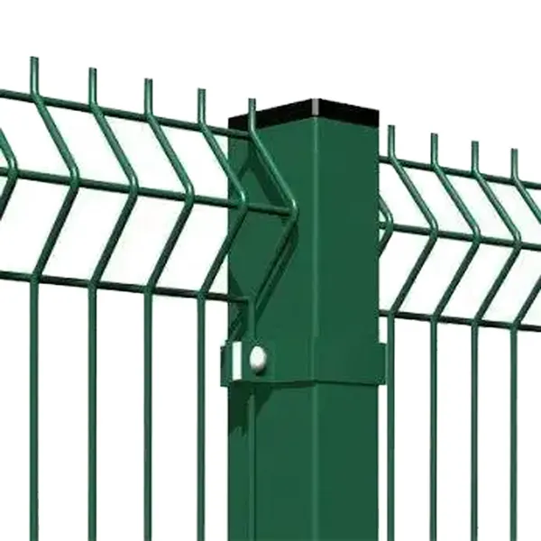 Hot Dipped Galvanized 3D Wire Mesh Fence With Peach Post for Private House Yard Isolation photo-3