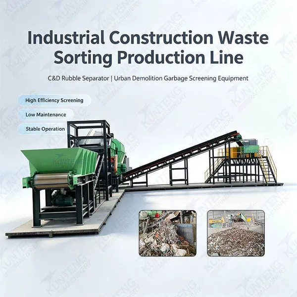 Industrial Construction Waste Sorting Production Line Urban Demolition Garbage Screening Processing Equipment EPC