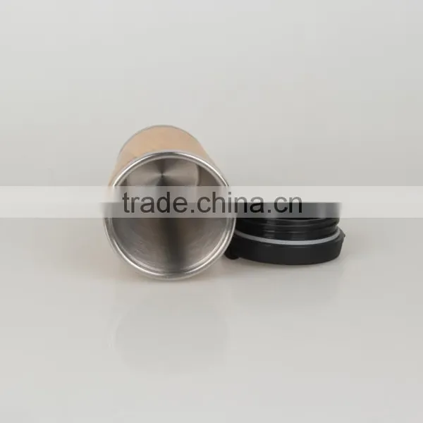 Made in China Mlife Wholesale High Quality Mini 350ml Double Wall Stainless Steel Vacuum Bamboo Flask, Bamboo Tea Travel Mug Supplier's Choice photo-5
