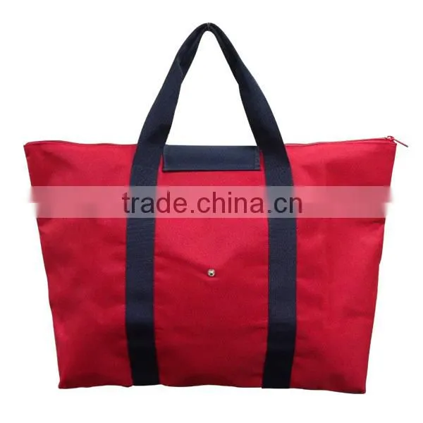 Red Polyester Folding / Foldable Shopping Bag photo-3