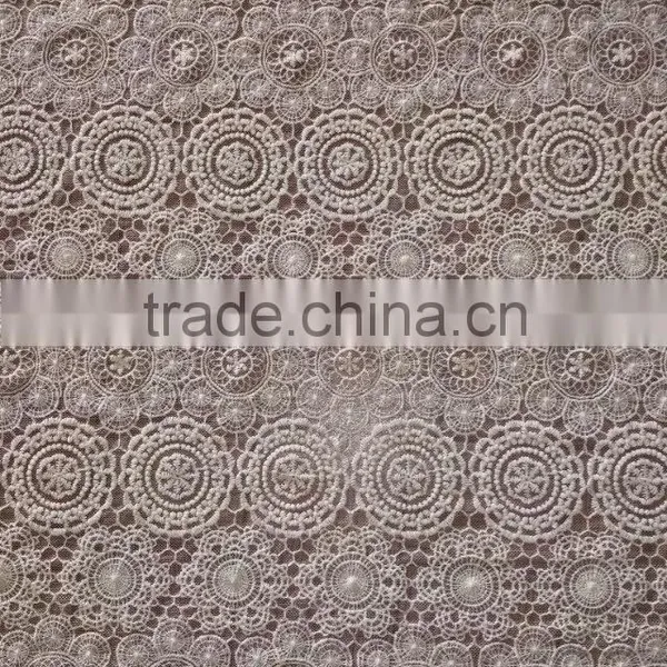 Cotton Lace Fabric Embroidery Water Soluble Full Lace for Garment Accessory photo-3