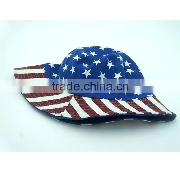 China Wholesale Custom Stores Sell American Flag Bucket Hat photo-5
