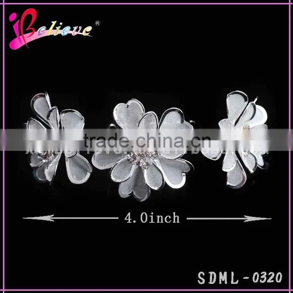 Silver Decorative Hair Accessories Women Hair Jewelry Wedding Hair Comb photo-3