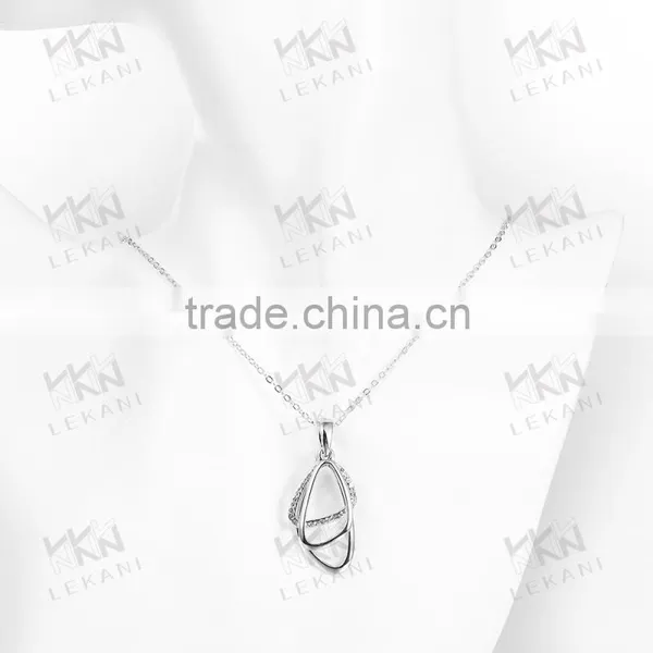 Metal Necklace Vola Shape Specail Design 18k White Gold Plated Necklace photo-6